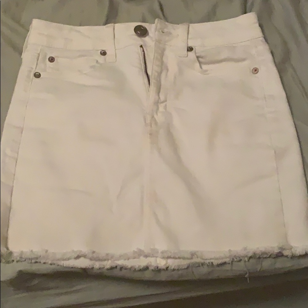 denim american eagle skirt